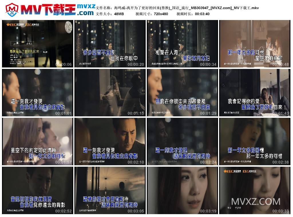 海鸣威-离开为了更好的回来(替换)_国语_流行_MB303947